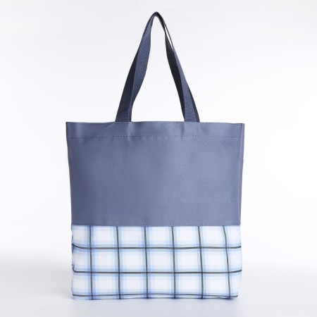 Set of a backpack with a zipper, core, bag, cosmetic bag, blue color-7