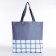 Set of a backpack with a zipper, core, bag, cosmetic bag, blue color