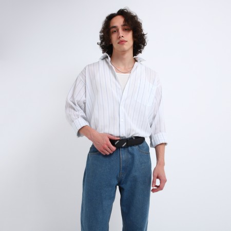 Male "giant" belt, width 3.5 cm, machine gun, black color-4