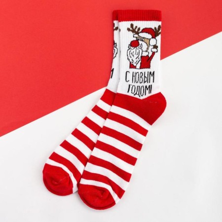 New Year's socks KAFTAN "C NG" Size 41-44 (27-29 cm)