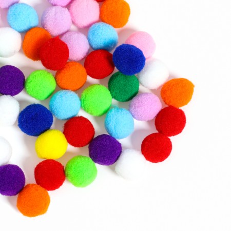 A set of textile parts for the decor "bombs" 50 pcs., Size 1 pc. - 2 cm-2