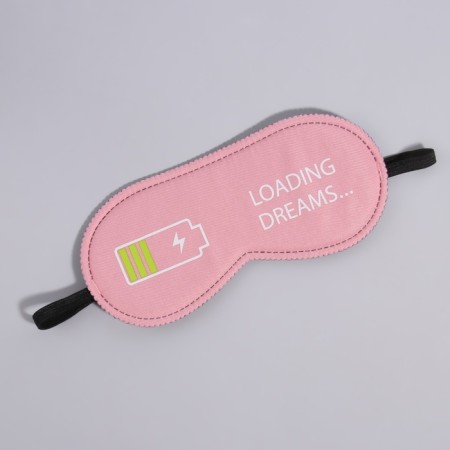 Dream Mask "Charging", 19 × 9 cm, elastic band is single, pink color-2