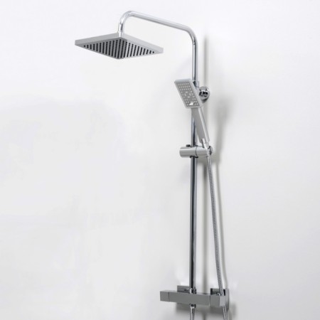 Shower system Wasserkraft A15502, tropical shower, thermostat, hand watering can, chrome-1