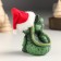 Souvenir ceramics "Green clay dragon in the New Year's cap" 5.8x5x7.5 cm