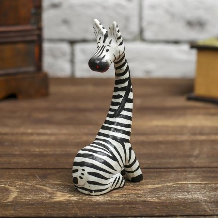 Souvenir tree "Bowing zebra" 13x5.5x3.5 cm