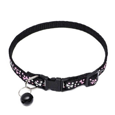 Two -layer collar with Fasteks "Star Bones", 30 x 1 cm, mix of flowers-1