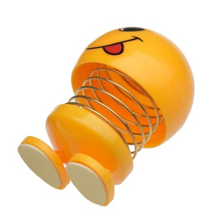 Smile on the spring, on the panel in the car, tongue, yellow-2
