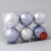 Set of balls plastic D-8 cm, 6 pcs "Cloud Metelitsa" silver lilac