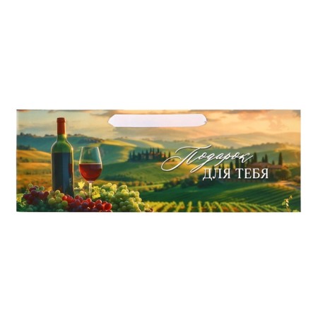 A package for a bottle horizontal "Gift for you", 36 × 10 × 13 cm-3