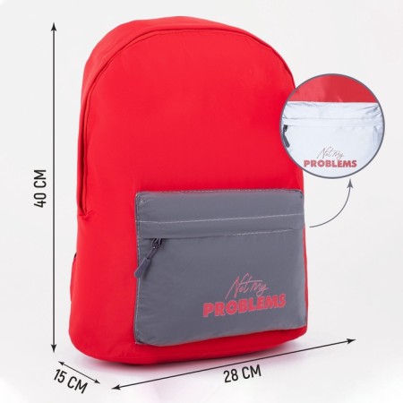 School backpack with a reflective pocket NOT My Problems-2