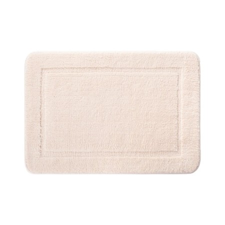 Bathroom mat IDDIS, 90x60 cm, microfiber, light-beige color