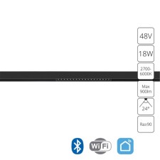 Магнитный трековый светильник Arte Lamp Expert Smart A5745PL-1BK, LED, 18 Вт, 1.7х30.8х4.5 см, чёрный