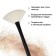 Premium Brush makeup, fan, in a case, 20 cm, black color