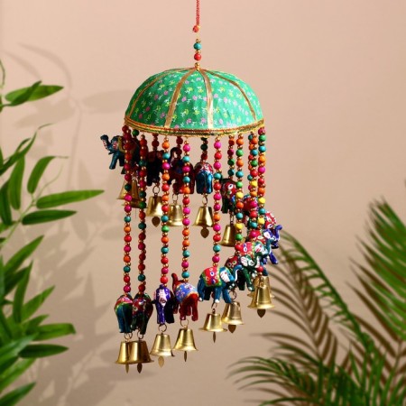 Interior suspension with bells "Lovely Elephants" 16x16x60 cm mix-3