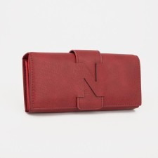 Women's wallet on magnets, red color
