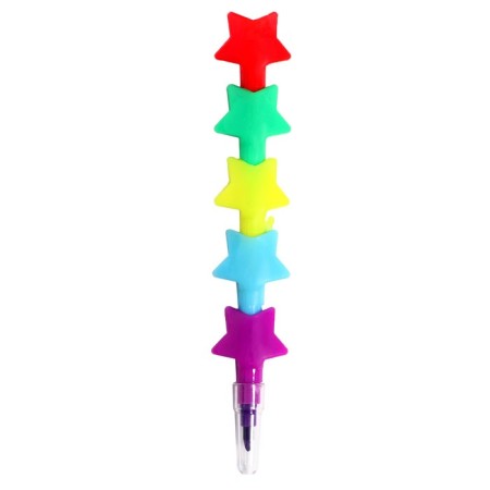 Pencil of wax "stars" 5 colors-4