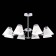 Ceiling EVOLUCE lamp. Sle155802-08. Vario. 8x40 watts, E14, 80x80x38 cm, chromium color