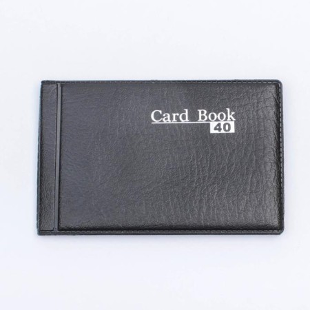 Business card for 20 cards, 1 card on 1 sheet, PVC cover, black