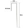 Half -grade for the clamp of the covering material, h = 15 cm, d = 0.25 cm, set 50 pcs.