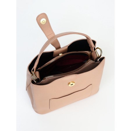 Bag Female Tout with zipper, beige color-7