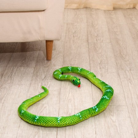 Soft toy "Snake", 30 cm/140 cm, green color-5