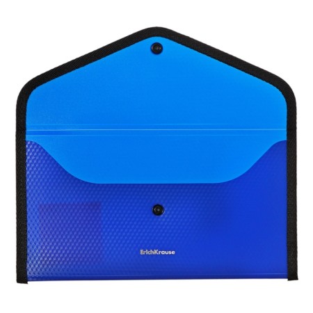 Folder-convert on a 260 x 140mm button (Travel), 550 μm, Erichkrause "Diamond Total Blue", sheathed, embossing, opaque, blue-2