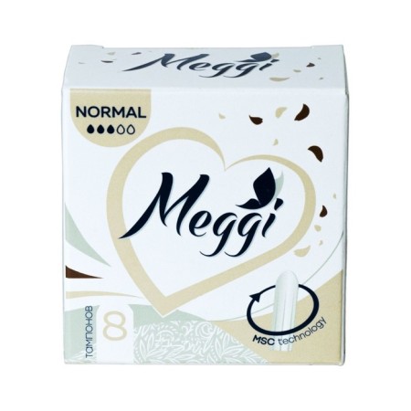 Hygienic tampons Meggi Normal, 2 drops, 8 pcs