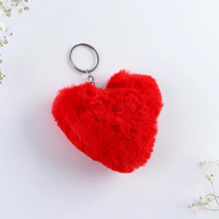Fluffing keychain, children's, heart "for you" 9 x 10 cm-4