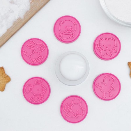 Set for making cookies "Friends of a person", 6 pcs, color mix-1