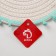Serving napkin on the table “turquoise”, d = 25 cm, white color