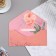 Envenue for money "On the wedding day!" Cutting off, congregation, embossing, coral background, 9.3x19 cm