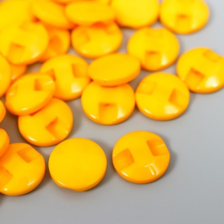 Buttons plastic on the midnight "Kruglyash orange" 1.3x1.3 cm set 50 pcs 2x5x5.5 cm-1