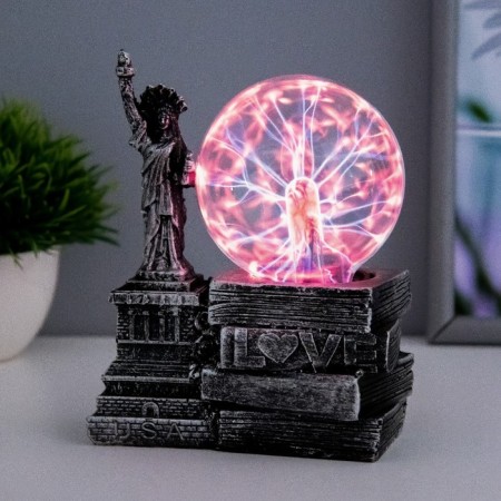 Plasma ball "America" ​​gray 12x6x16 cm Risalux