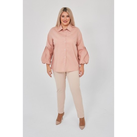 Female shirt, size 54, beige color-1
