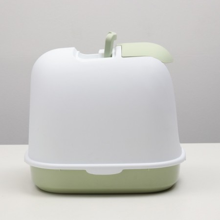 Toilet closed with a scoop, 47 x 40 x 39 cm, white-green-2