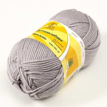 Yarn "Children's Fun" 20% microfiber, 80% acrylic 140m/50g (008 silver)-1