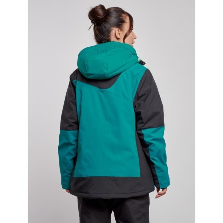 Ski jacket female, size 58, dark green color-3