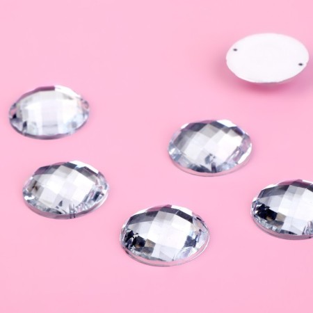 Rhinestones are sewing "circle", d = 18 mm, 6 pcs-2