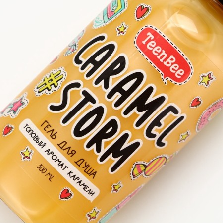 Shower gel, moisturizing, 300 ml, karamel, teenbee aroma, teenbee-3
