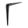Bracket, 125x100x0.8 mm, black, 1 pc.