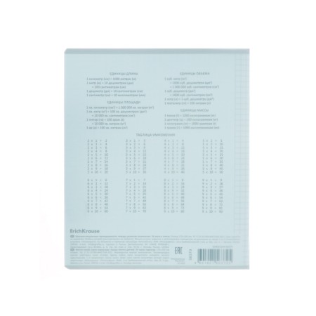 Notebook 24 sheets in the Erichkrause Coverprio Pastel Classic Code, Plastic Cover, Offset block, 100%whiteness, mint-12