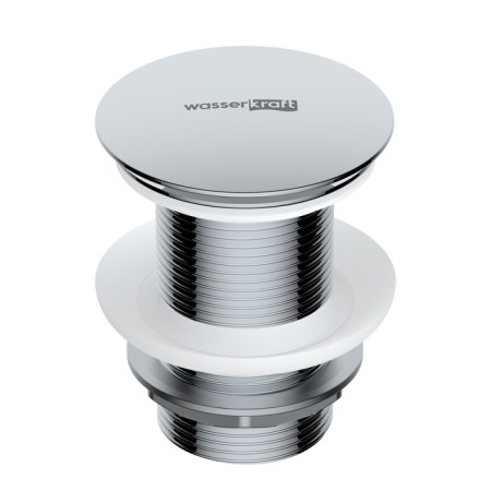 Bottom valve for the Wasserkraft A244 sink, without overflow, brass, chrome
