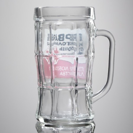 Glass beer mug "First alcohol help", 500ml-3