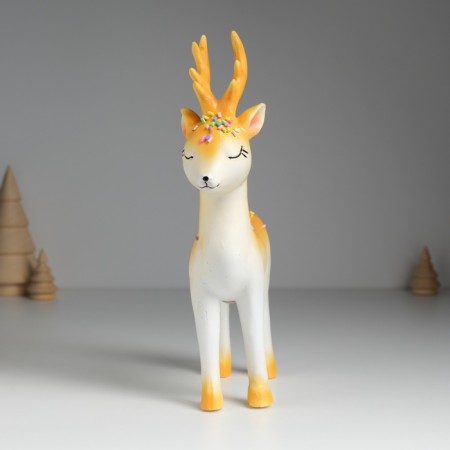 Polystone souvenir "Deer with sprinkling and large horns" 15.5x5x22 cm