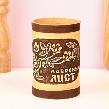 TUES "VETOK", bay leaf, d = 9 cm, birch bark-1