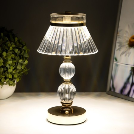 Table lamp sensory "gel" LED 10W battery gold 15x15x30 cm-3