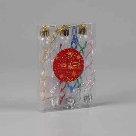 Jewelry "Cosmin icicle" (set 6 pcs) 11.5x1 cm, transparent mix-1