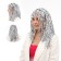 Carnival wig "Rain", 45 cm, silver color