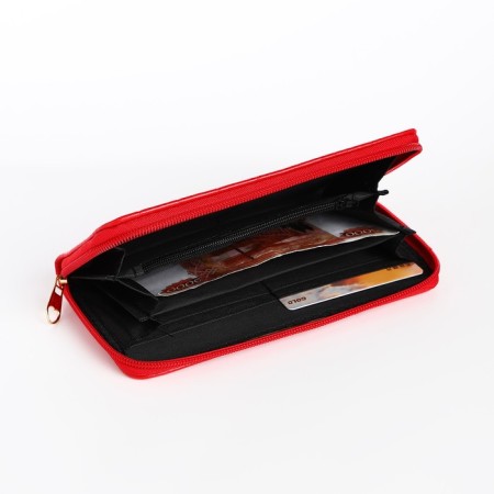 Women's wallet with lightning, red color-3