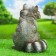 Garden figure "Raccoon with apple" 22x21x25cm